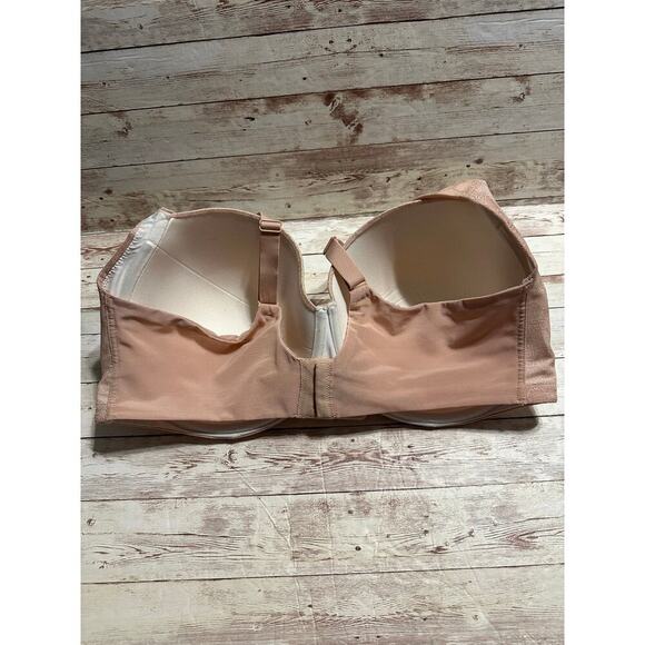 SOMA Geo Lace Full Coverage Bra Size 42G Beige Neutral Pink Padded Underwire - Picture 3 of 7